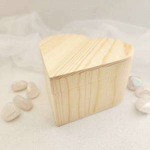 Pine Heart Shaped Trinket Box