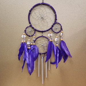 Purple Dreamcatcher 4 Hoop Windchime