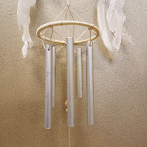 White Windchime Dream Catcher with Shells