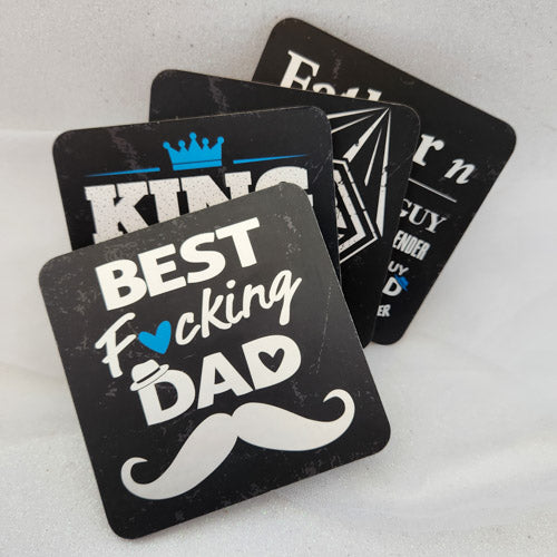 Best F*cking Dad Coasters (set of 4)
