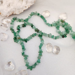 Green Aventurine Polished Chip Bead Strand