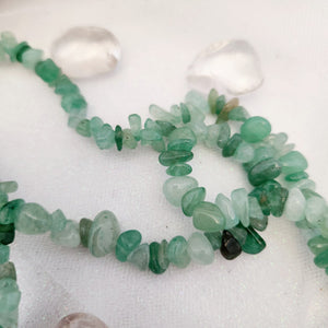 Green Aventurine Polished Chip Bead Strand