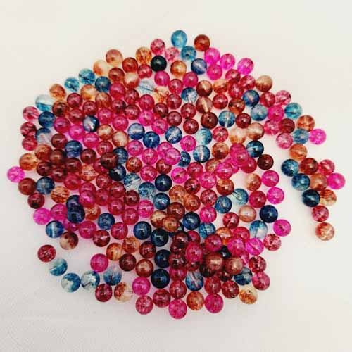 Crackle Quartz Bead (assorted colours. approx. 6mm)