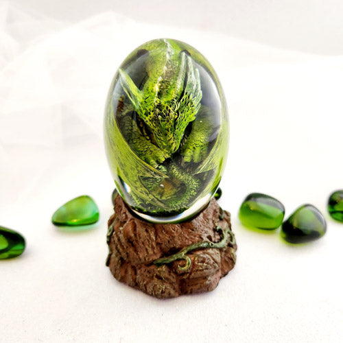 Green Dragon Egg  (led light. approx. 7cm x7cm x 10.5cm)