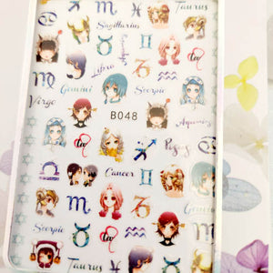 Nail Decal/Crafting Self-Adhesive Zodiac Stickers
