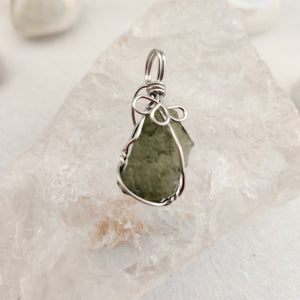 Moldavite Wrapped Pendant