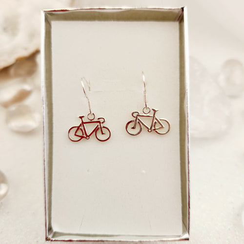 Bicycle Earrings (sterling silver)