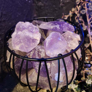 Amethyst Crystal Cage Lamp