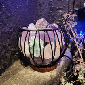 Crystal Mix Cage Lamp