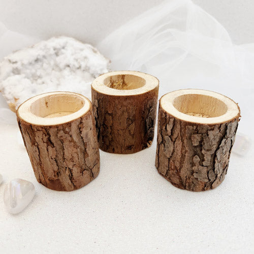 Rustic Wooden Holder (assorted. approx. 6x6cm)