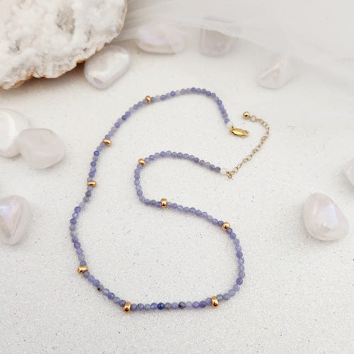 Tanzanite Necklace (handcrafted in Aotearoa New Zealand)