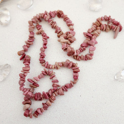 Rhodonite Polished Chip Bead Strand (approx. 200plus beads per strand)