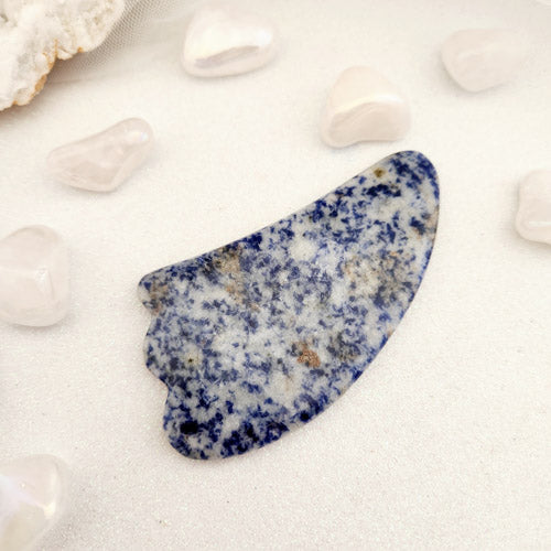 Blue Spot Jasper Gua Sha Tool (assorted. approx. 10x5cm)