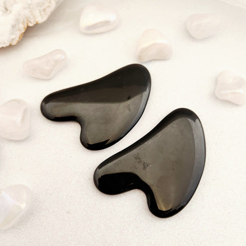 Black Obsidian Gua Sha Massage Tool (assorted. approx. 8x5-6cm)