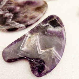 Chevron Amethyst Gua Sha Massage Tool