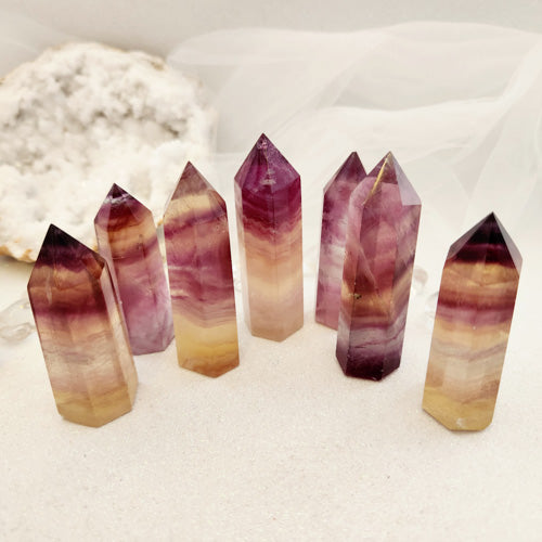 Magenta Fluorite Polished Point (assorted. approx. 6.1-7.3x2.2cm)