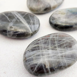 Labradorite Palm Stone with Purple Hues