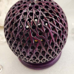 Purple Soapstone Ball Cone Burner