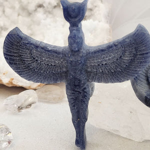 Blue Aventurine Isis Carving