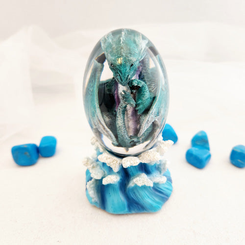 Blue Dragon Egg (led light. approx. 7cm x7cm x 10.5cm)