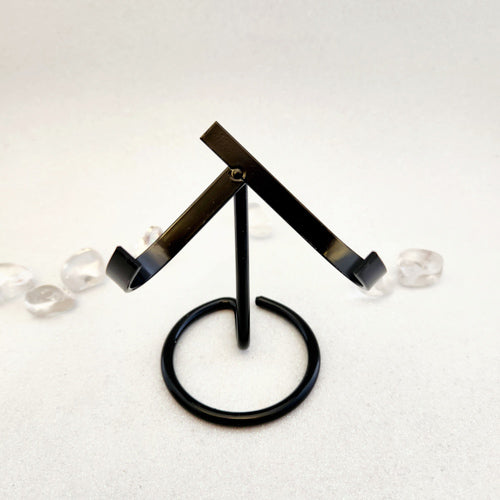 Black Metal Stand (suitable for a variety of crystals. approx. 8.3x8cm)