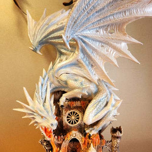 White Fire Dragon on Castle