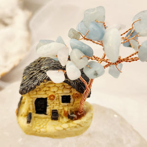 Fairy Cottage with Aquamarine Tree
