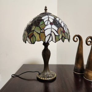 Green and White Tiffany Look Table Lamp