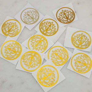 Lotus Metallic Self-Adhesive Sticker