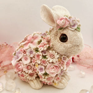 Floral Rabbit Sitting