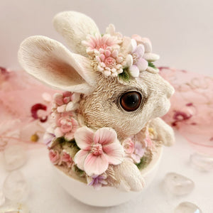 Floral Rabbit in Teacup