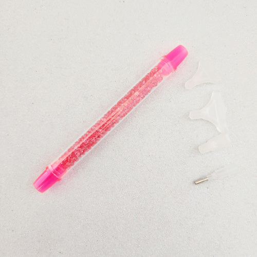 Hot Pink Diamond Art Pen with 4 Assorted Pen Tips