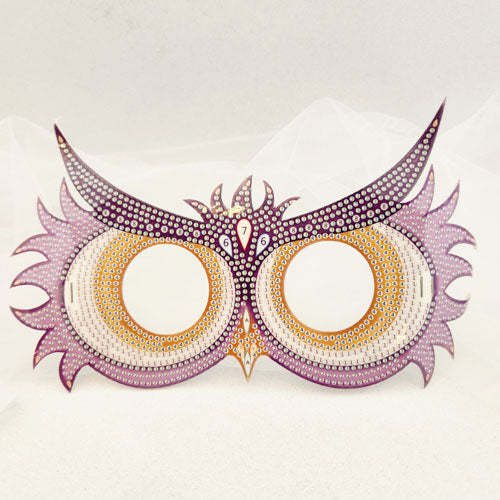 DIY Diamond Art Shades of Purple Masquerade Mask Kit (ready to bejewel)