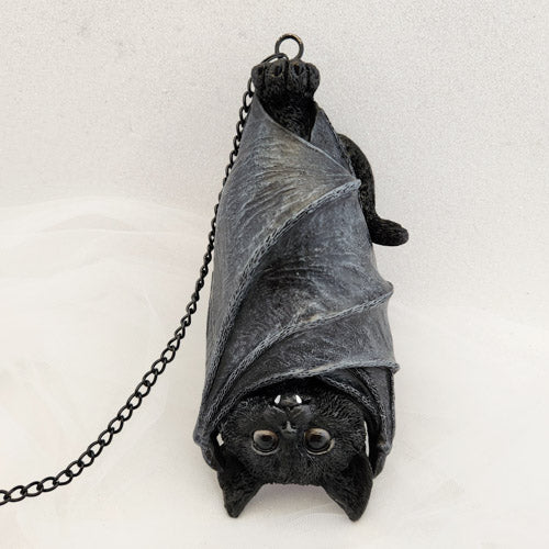Hanging Cat in Bat Wings (17cm)