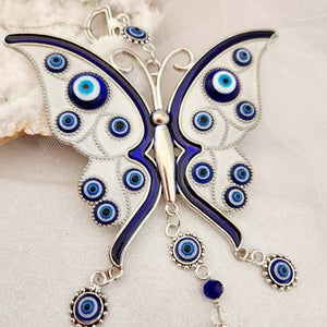 Blue Eye aka Evil Eye Butterfly Hanging with Prism