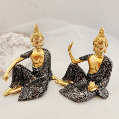 Sitting Buddha with Robe (assorted. approx. 12cm)