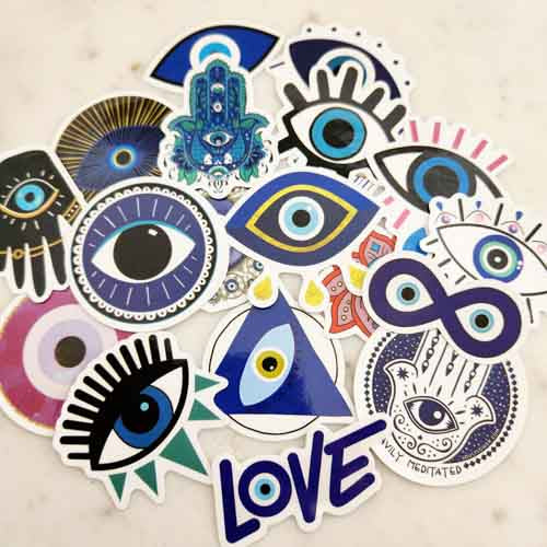 Blue Eye Self-Adhesive Sticker for Crafting (assorted designs)
