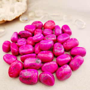 Hot Pink Dyed Howlite Tumble