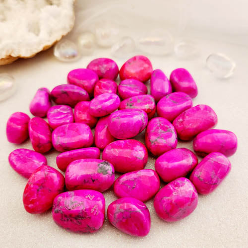 Hot Pink Dyed Howlite Tumble (assorted)