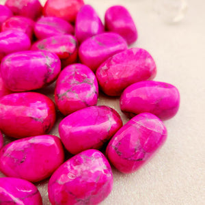 Hot Pink Dyed Howlite Tumble