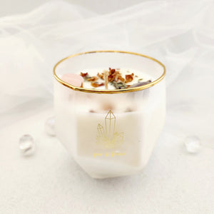 Pear & Freesia Scented Crystal Candle