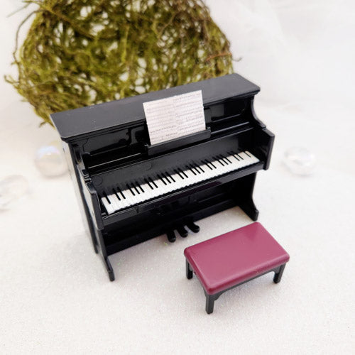 Piano & Stool for your Fairy Garden or Dolls House (2 pieces. Piano approx. 7x8.5cm)