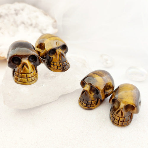 Gold Tiger's Eye Skull (assorted. approx. 2.7-3x2.5-2.7cm)