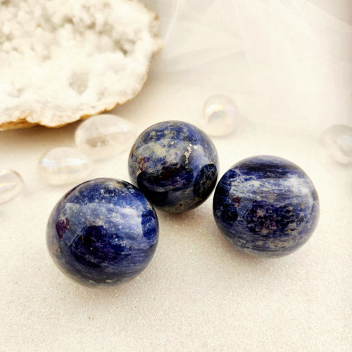 Sodalite Sphere (assorted. approx. 4cm diameter)