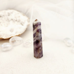 Chevron Amethyst Obelisk