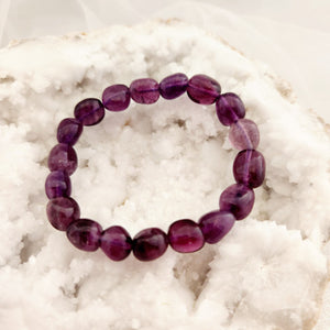 Purple Fluorite Nugget Bracelet