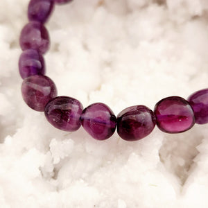 Purple Fluorite Nugget Bracelet