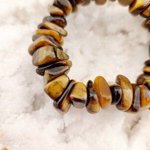 Gold Tiger's Eye Chunky Chip Bracelet 