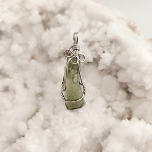 Moldavite Wrapped Pendant