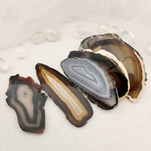 Natural Agate Slice ( assorted. approx. 8.7-10.7x3.4-6cm)
